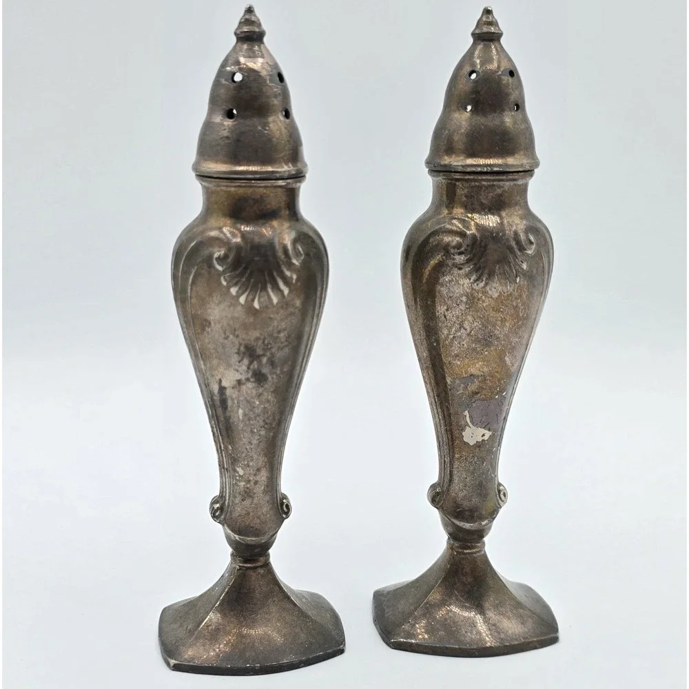 Vintage Salt & Pepper Shaker Set LaFrance 833 Made In USA Metal